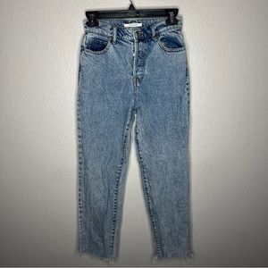 PacSun Women's High Rise Straight Light Wash Denim Blue Jeans Size 25
